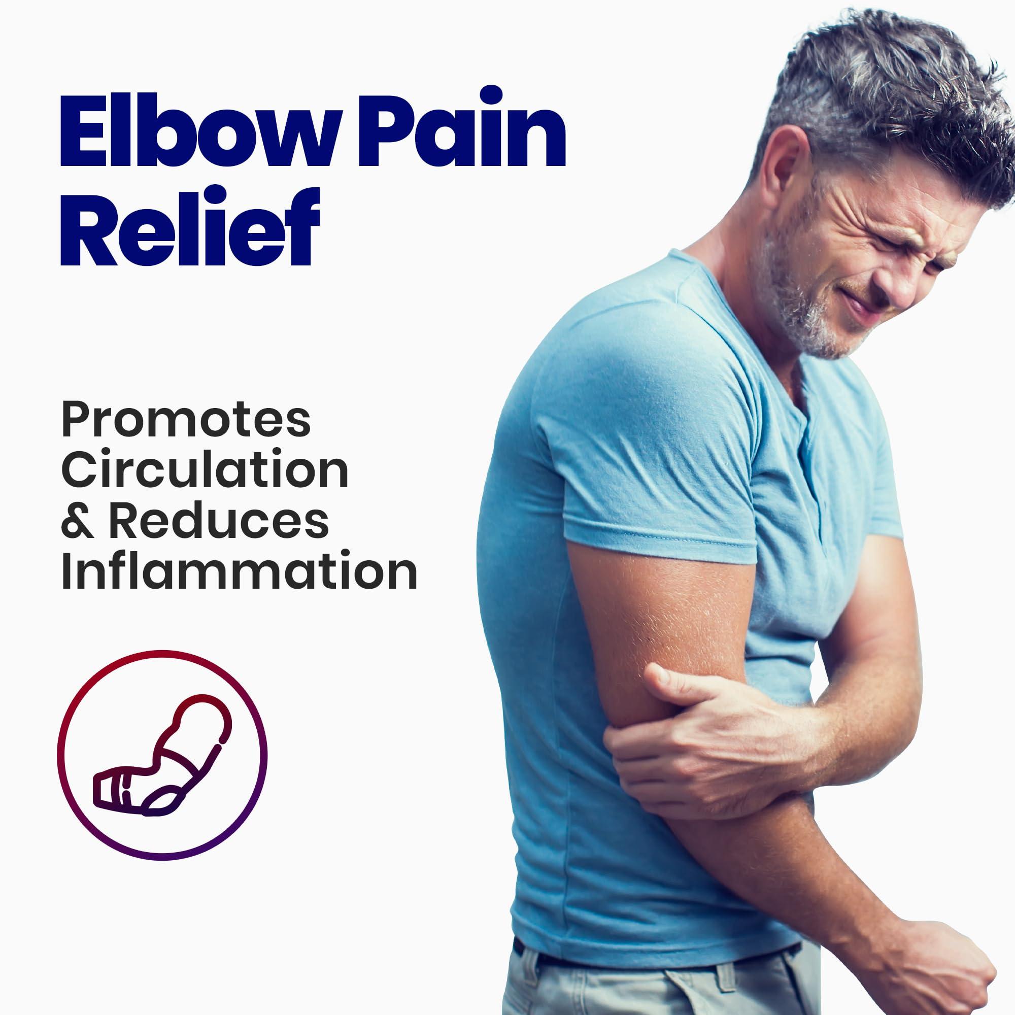 ARMSTRONG AMERICA Tennis Elbow Brace For Men & Women | Golfers Elbow Tendonitis Arm Band | Forearm Pain Relief Compression Strap | Ulnar Nerve Support | Lateral Epicondylitis Sleeve Arm Brace & Wrap | Fits Most