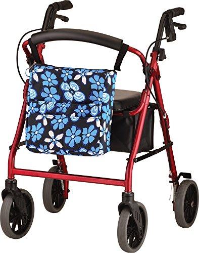 NOVA Medical Products NOVA Medical Products NOVA Walker Bag, Large Carry Bag with 3 Front Pockets for All Walkers, Aloha Blue, 1 Count