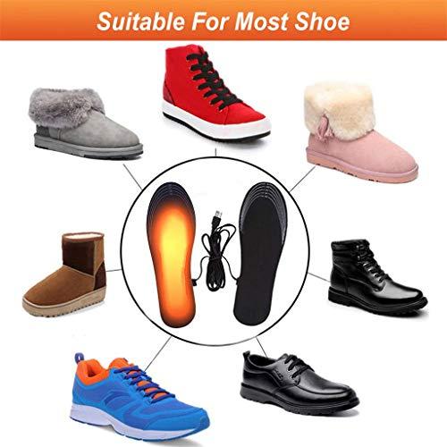 Lanmino Heated Insoles, USB Rechargeable Heated Shoes Pad, DIY Customizable Electric Powered Heated Insoles for Outdoor | Camping | Skiing | Hunting, Winter Insole Foot Warmers for Men and Women (Man:40-44)