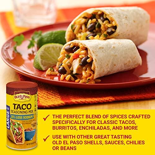 Old El Paso Old El Paso Taco Seasoning, 25% Less Sodium, Large Size, 6.25 oz.