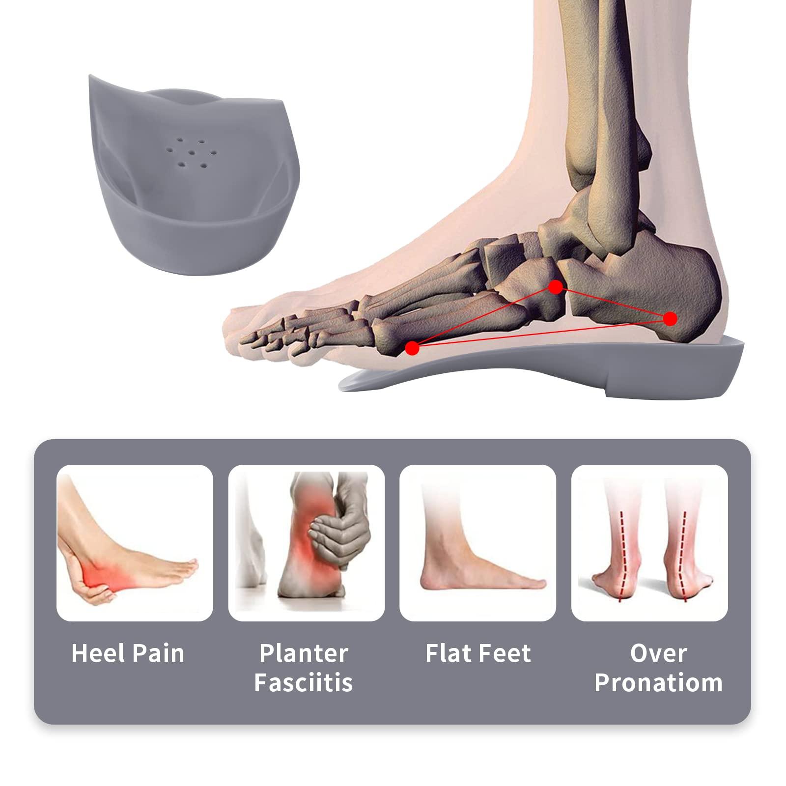 FiotSkep FiotSkep 3/4 Original High Arch Inserts Firm Orthotics for Plantar Fasciitis Flat Feet Over-Pronation, Comfort Metatarsal Pad Support Insoles Relief Heel Spur Pain