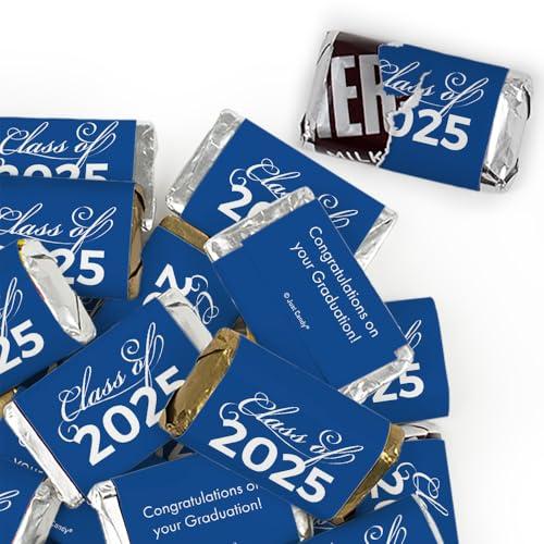 Just Candy 123 Pcs Blue Graduation Candy Party Favors Miniatures Chocolate (Approx. 123 Pcs) - No Assembly Required