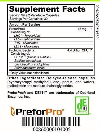Casa de Sante Casa de Sante Low FODMAP Certified Probiotic & Prebiotic Synbiotic Supplement, IBS IBD & SIBO Dairy Free Vegan, Soy/Gluten/Inulin Free Non GMO No Gas No Bloating (60 Caps)