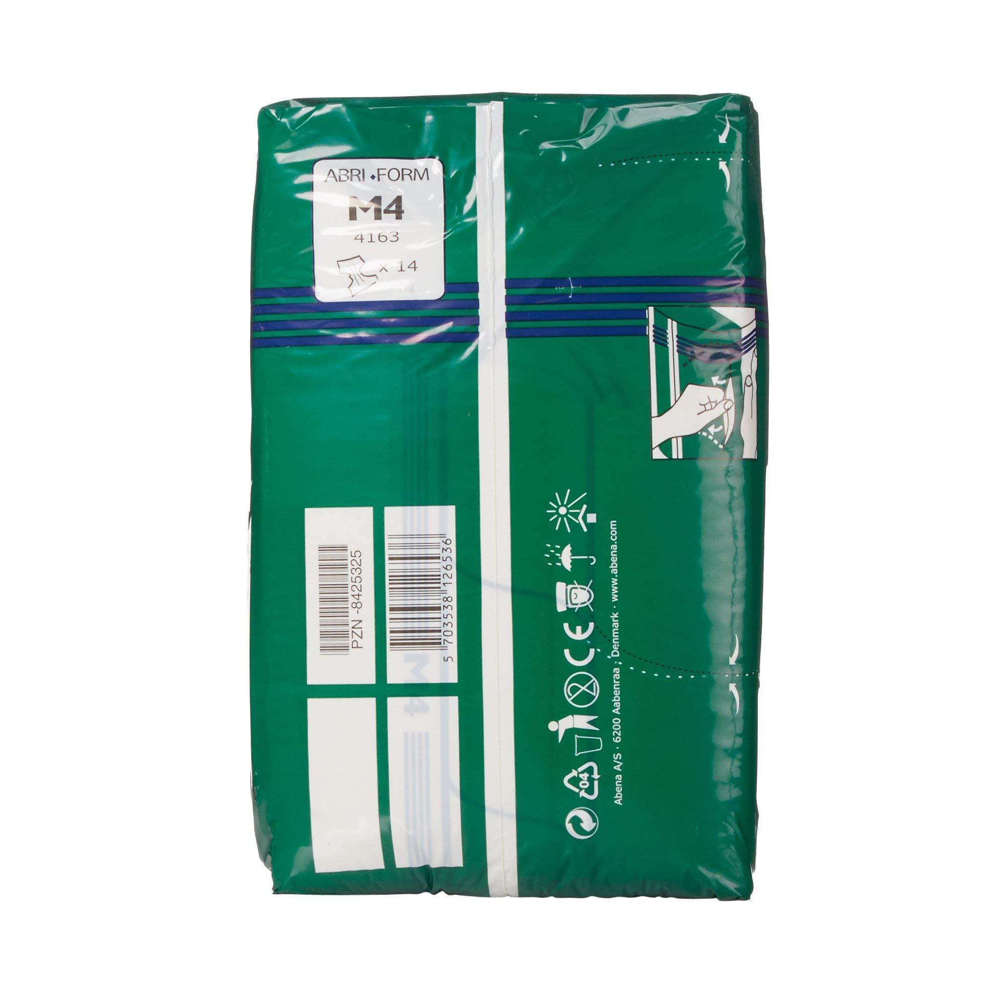 Abena Abena Abri-Form Comfort Plastic-Backed Briefs, Level 4, (Medium To Large Sizes) Medium, 28 Count