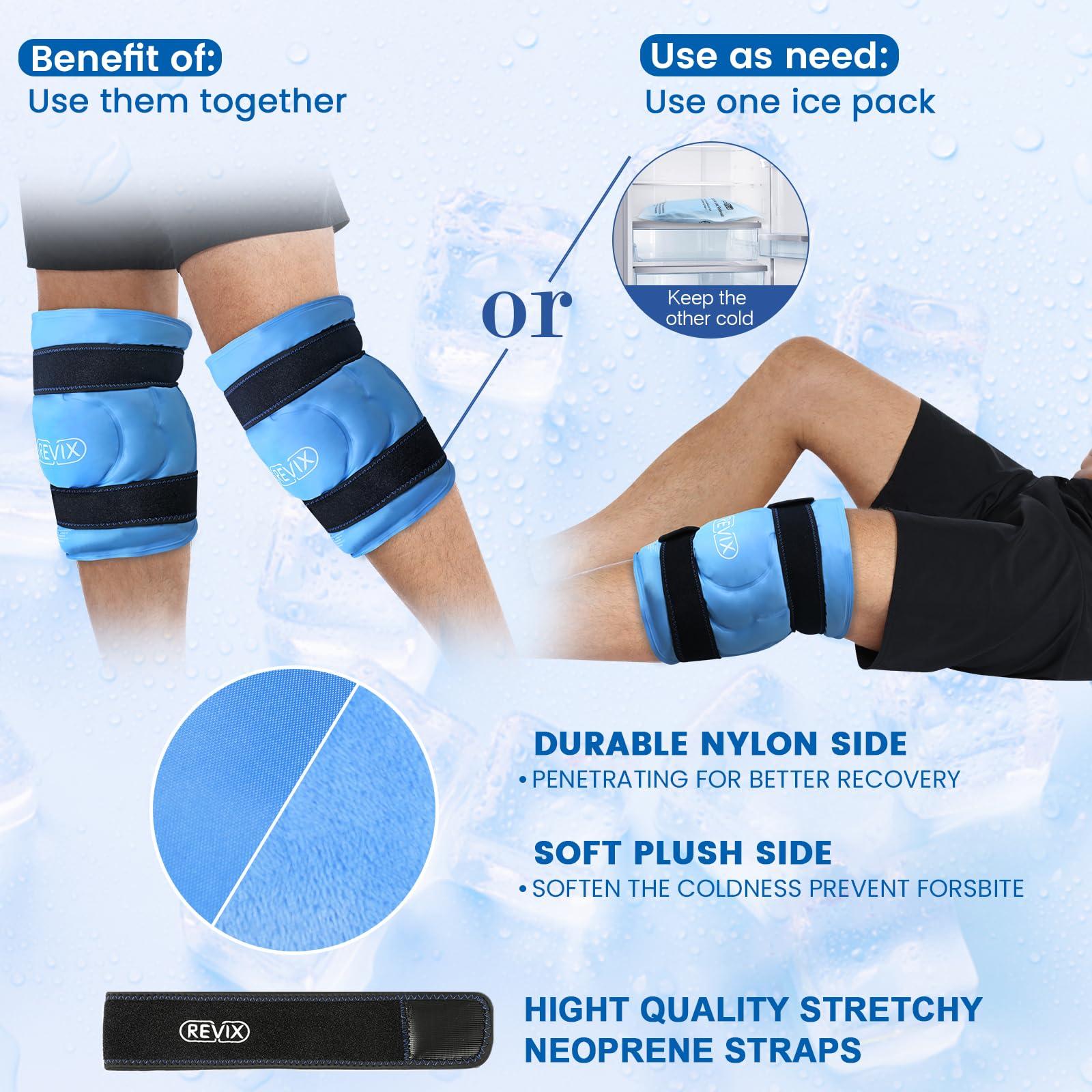 REVIX REVIX Ice Pack for Knee Pain Relief, Reusable Gel Ice Wrap for Injuries