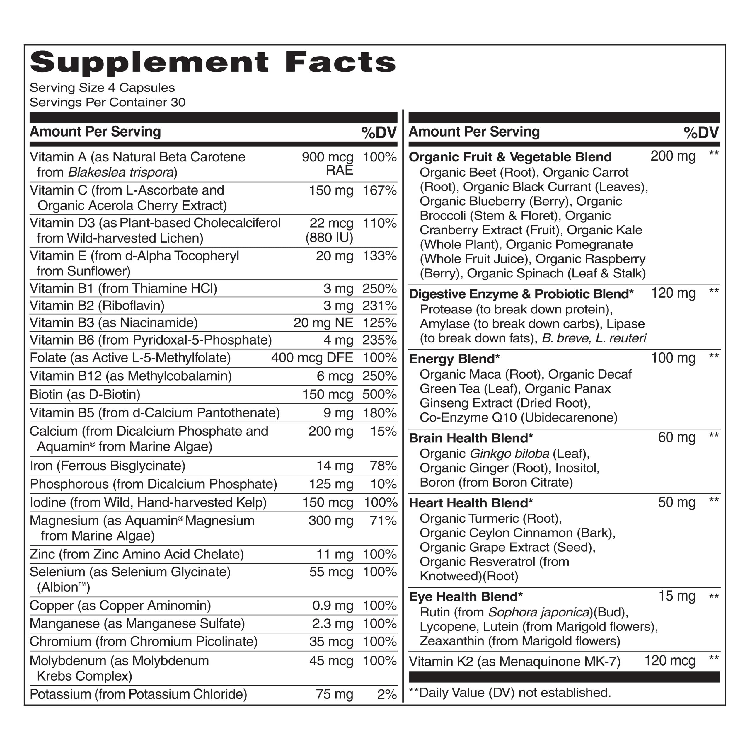 NATURELO NATURELO Whole Food Multivitamin for Women, 240ct Whole Food Multivitamin for Men, 240ct