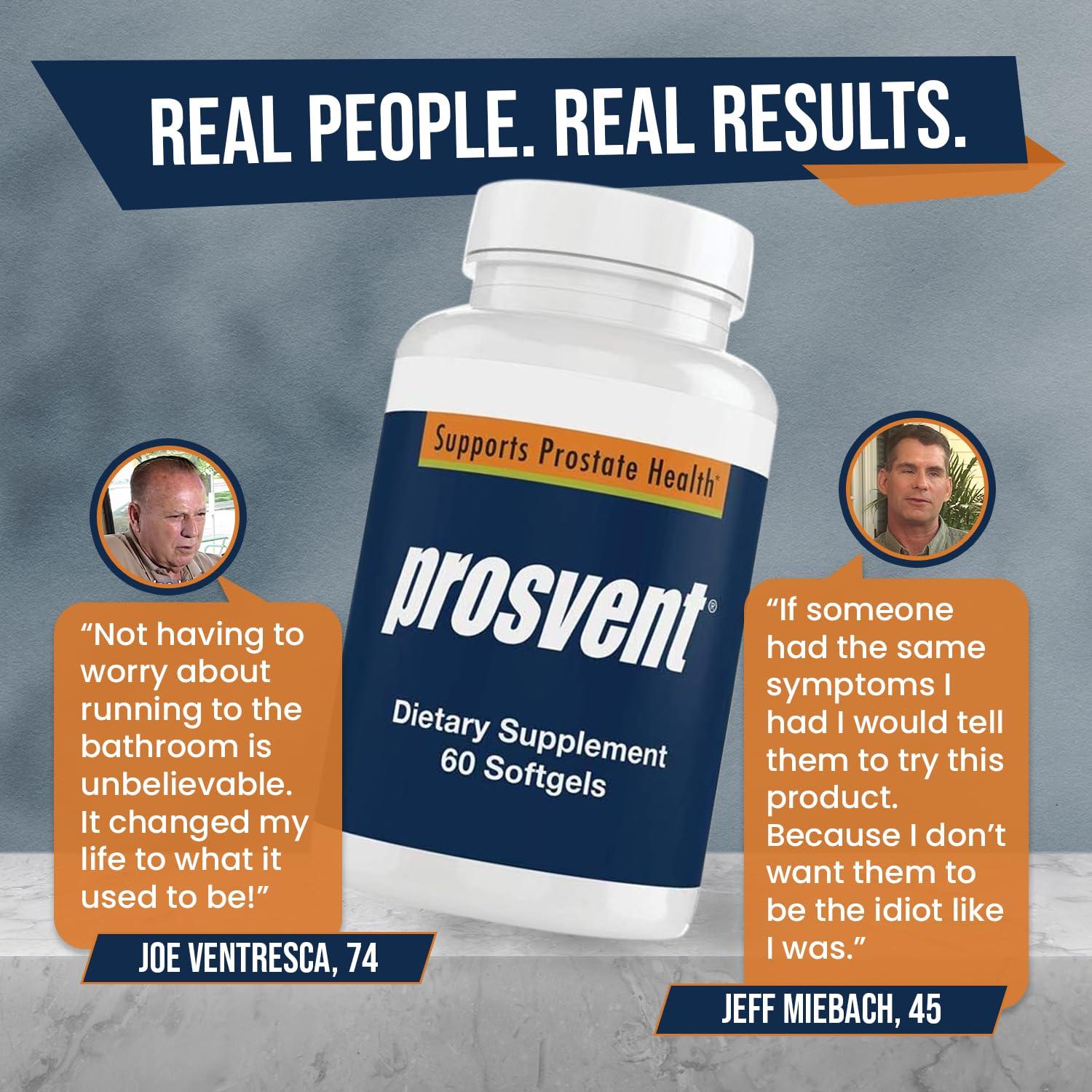 Prosvent Prosvent Advanced Men's Prostate Support Natural Supplement with Saw Palmetto, Vitamin D, and Zinc to Ease Urinary Frequency & Urgency (60 Count)