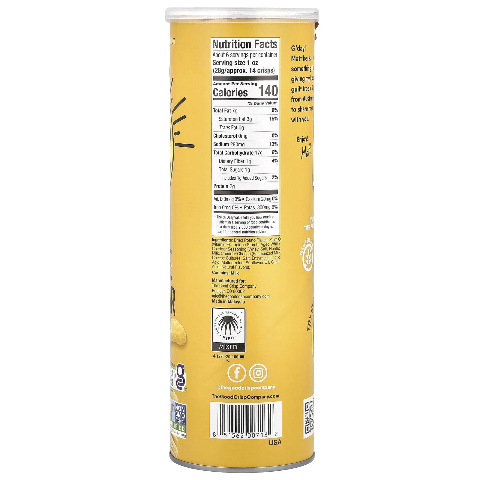 The Good Crisp Company THE GOOD CRISP COMPANY Aged White Cheddar Potato Crisps, 5.6 OZ