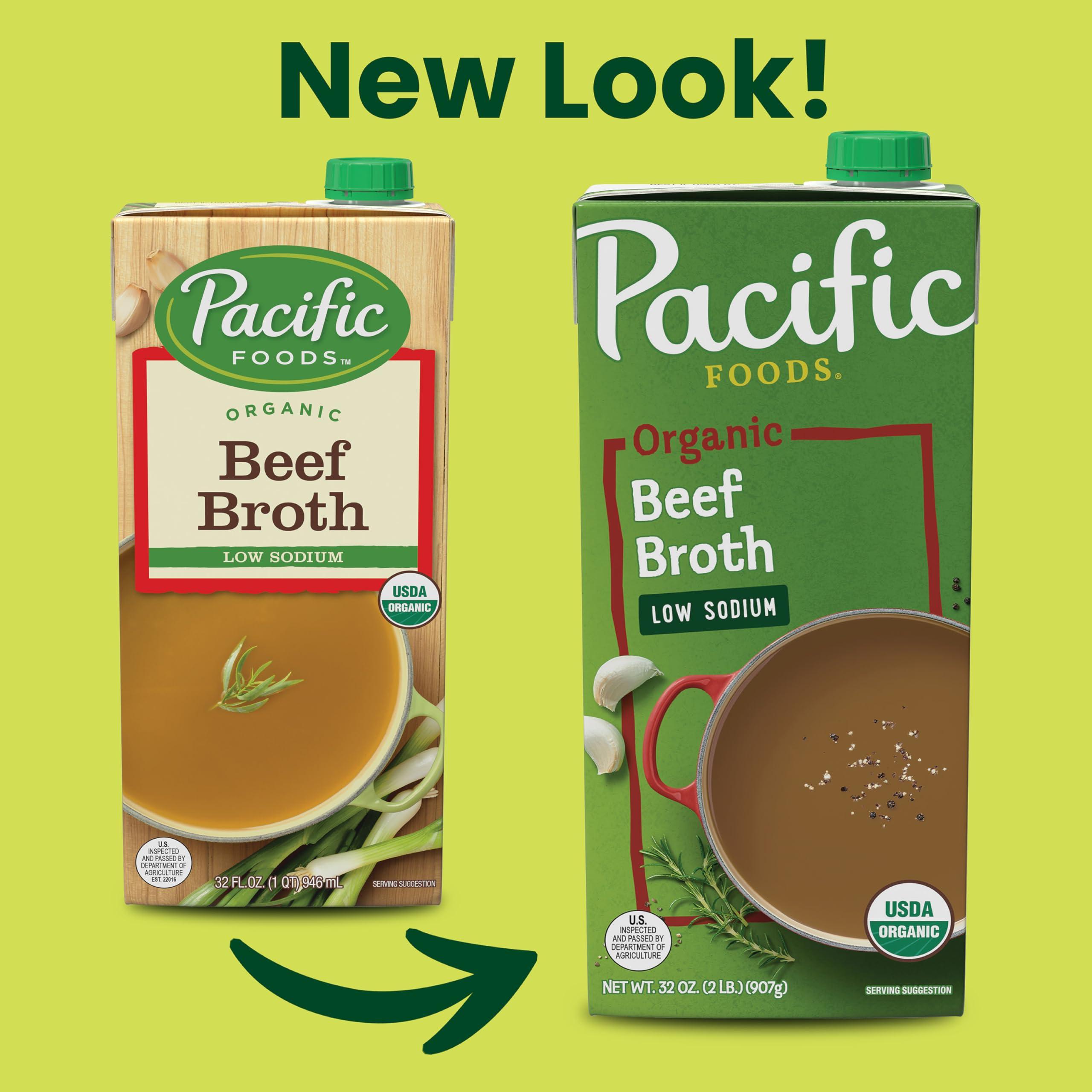 Pacific Foods Pacific Foods Low Sodium Organic Beef Broth, 32 oz Carton