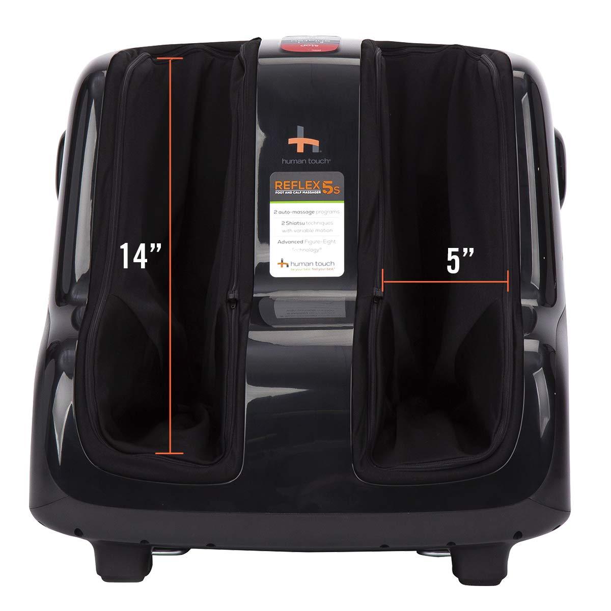 Human Touch Human Touch Reflex5s Foot & Calf Massager for Stress & Plantar Fasciitis Relief+Relaxation +Kneading & Compression for Circulation Support -1 Year Warranty - Adjustable Fit for Women & Men Size 12