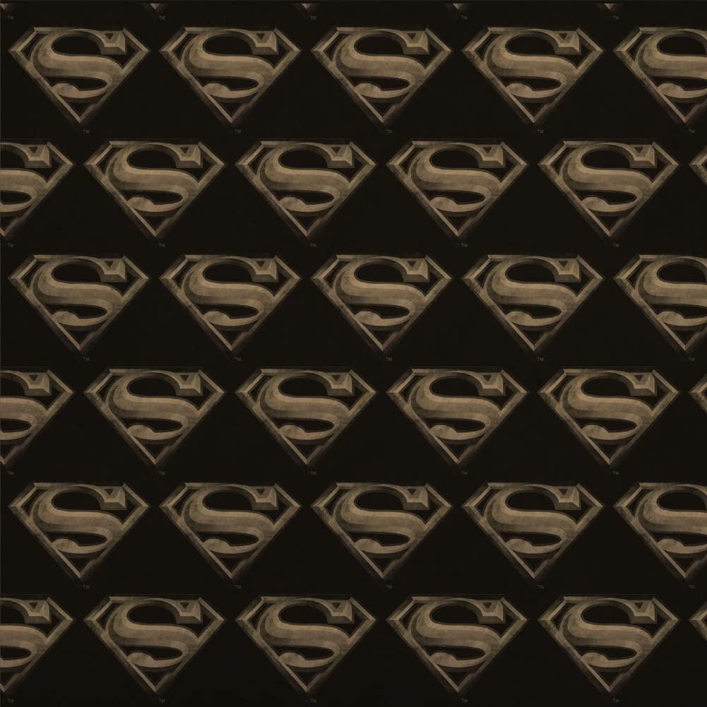 GRAPHICS & MORE GRAPHICS & MORE Superman Steel Logo Premium Kraft Roll Gift Wrap Wrapping Paper