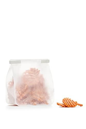 W&P W&P Roll Tight Reusable Food Storage Bag, Set of 3 (25oz, 36oz, 50oz), Freezer Safe, BPA-Free, Premium Food-Grade Materials, Cream