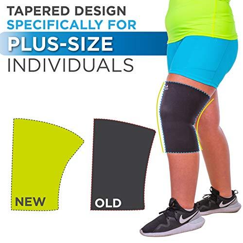 BraceAbility BraceAbility Plus Size Neoprene Knee Sleeve - 5X Bariatric Compression Support Brace for Women's or Men's Arthritis Joint Pain Relief and Treatment, Fitting Big Legs and Obese Thighs (5XL)