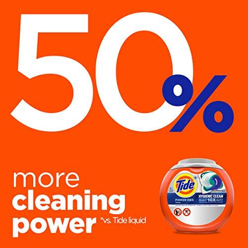 Tide Tide Hygienic Clean Heavy 10x Duty Power PODS Laundry Detergent Soap Pods, Original, 41 count, For Visible and Invisible Dirt