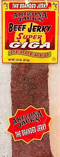 Prime Snax Corp Arizona Jack's Super Giga Individually Wrapped Jerky 4 Flavor Multipack (Original, Teriyaki, Pepper, & Hot)