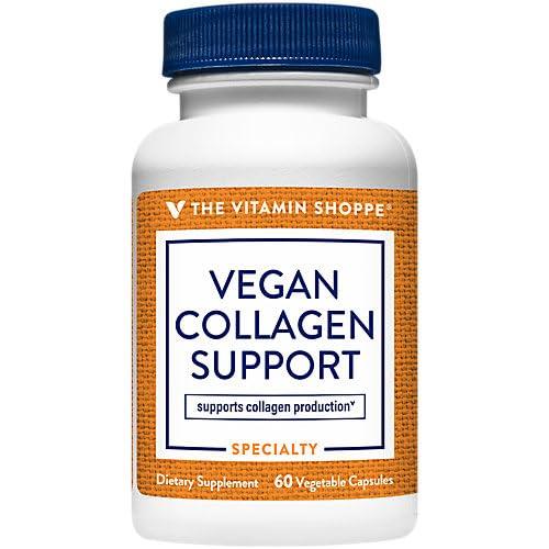 The Vitamin Shoppe Vegan Collagen Support with Dermaval ? Supports Collagen Production (60 Vegetable Capsules)
