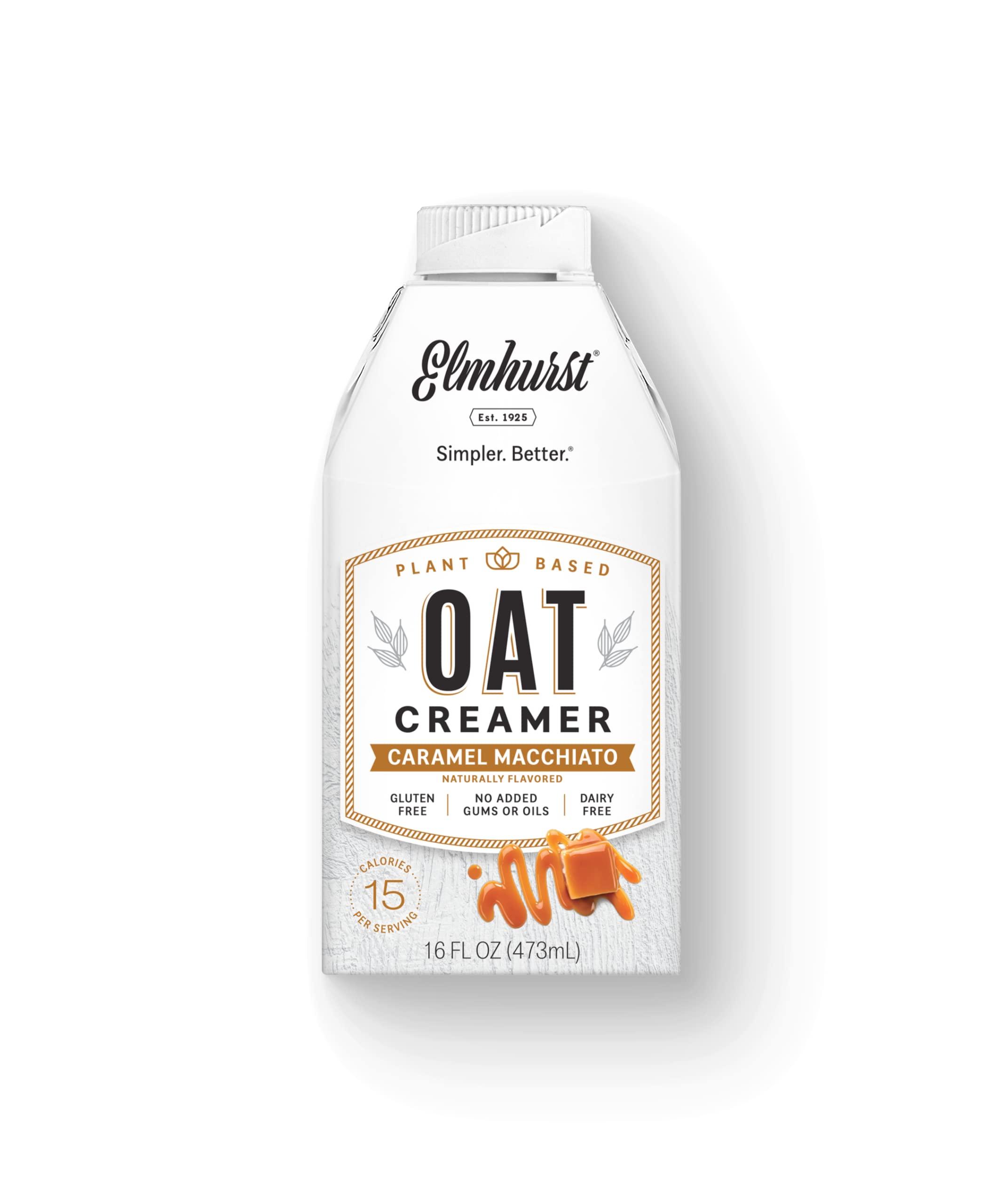 Elmhurst Elmhurst 1925 Caramel Macchiato Oat Creamer, Plant-Based, Vegan, 16 Ounce (Pack of 6)