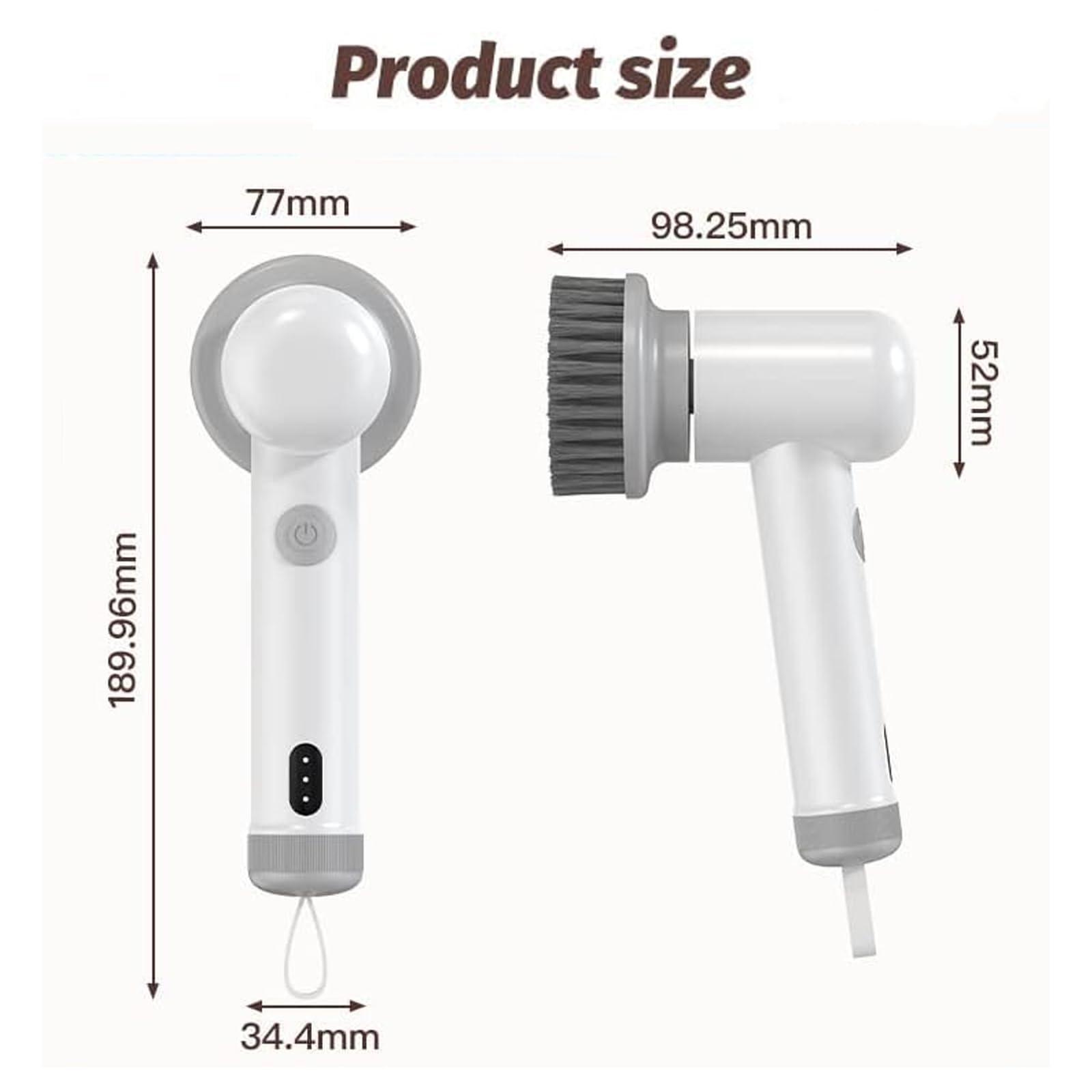 mcgotasy Cleaning Brush, Spin Power Scrubber, Power Spin Scrubber, Electric Spin Scrubber Cordless Power Cleaning Brush Suitable for Tile, Counter, Tub, Floor, Grout (White)