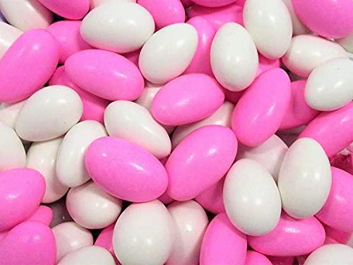It's Delish Pink & White Jordan Almonds by Its Delish, 10 LBS Bulk | Sugared Almond Nut with Sweet Hard Candy Coating - Bulk Wedding Favors, Bridal and Baby Showers, Party Buffets - USA Made, Vegan & Kosher