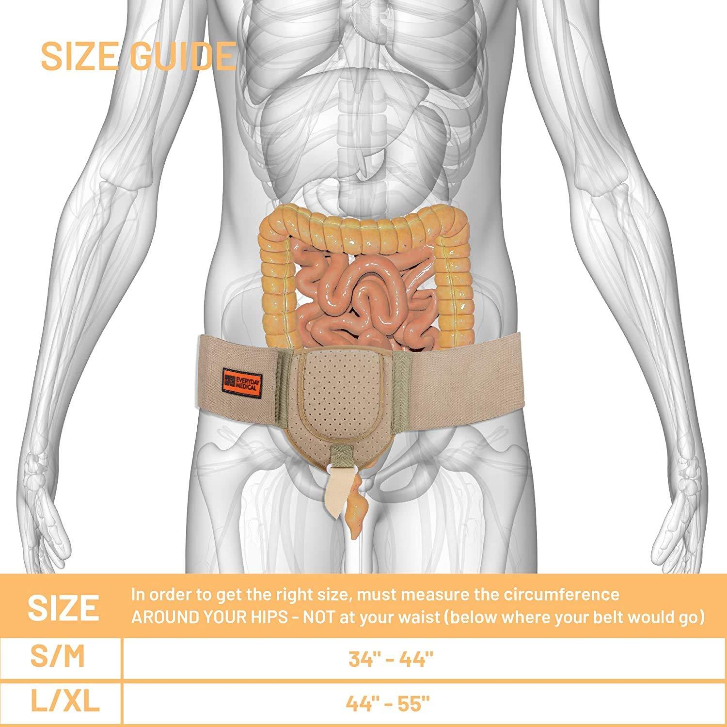 Everyday Medical Everyday Medical Inguinal Hernia Support Belt for Men I Fits Left or Right Side I Post Surgery Men and Womens Hernia Support Truss for Inguinal, Groin Hernias I Adjustable Waist Strap I Beige | S/M