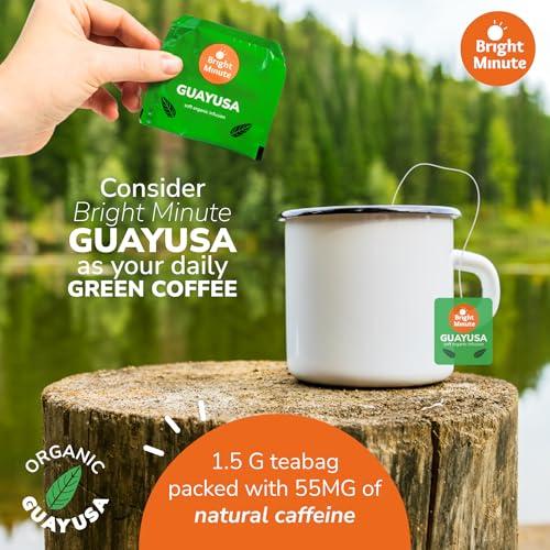 BRIGHT MINUTE Bright Minute Guayusa infusion 50 teabags | Coffee Alternative & Addition | 55mg of natural caffeine per small 1.5G (0.05OZ) bag, Calm and Wakeful Energy Boost!