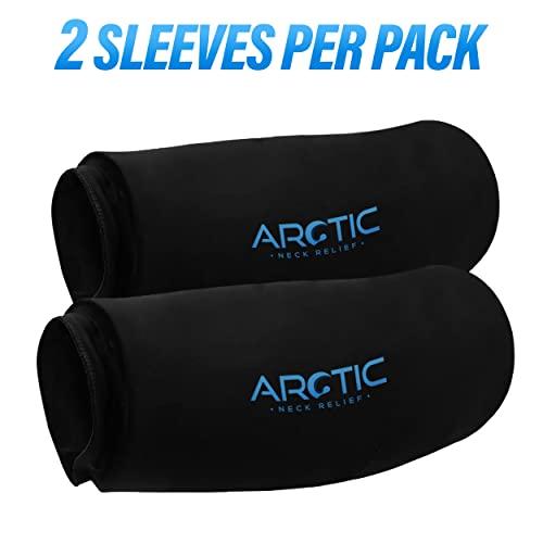 Arctic Neck Relief Two Pack - Cold Therapy Compression Ice Sleeve, Knee Ice Pack Wrap for Injuries, Elbow, Quad & Hamstring Relief, Flexible & Reusable Cold Wrap Recovery for Meniscus, ACL, MCL, Ice & Heat Therapy