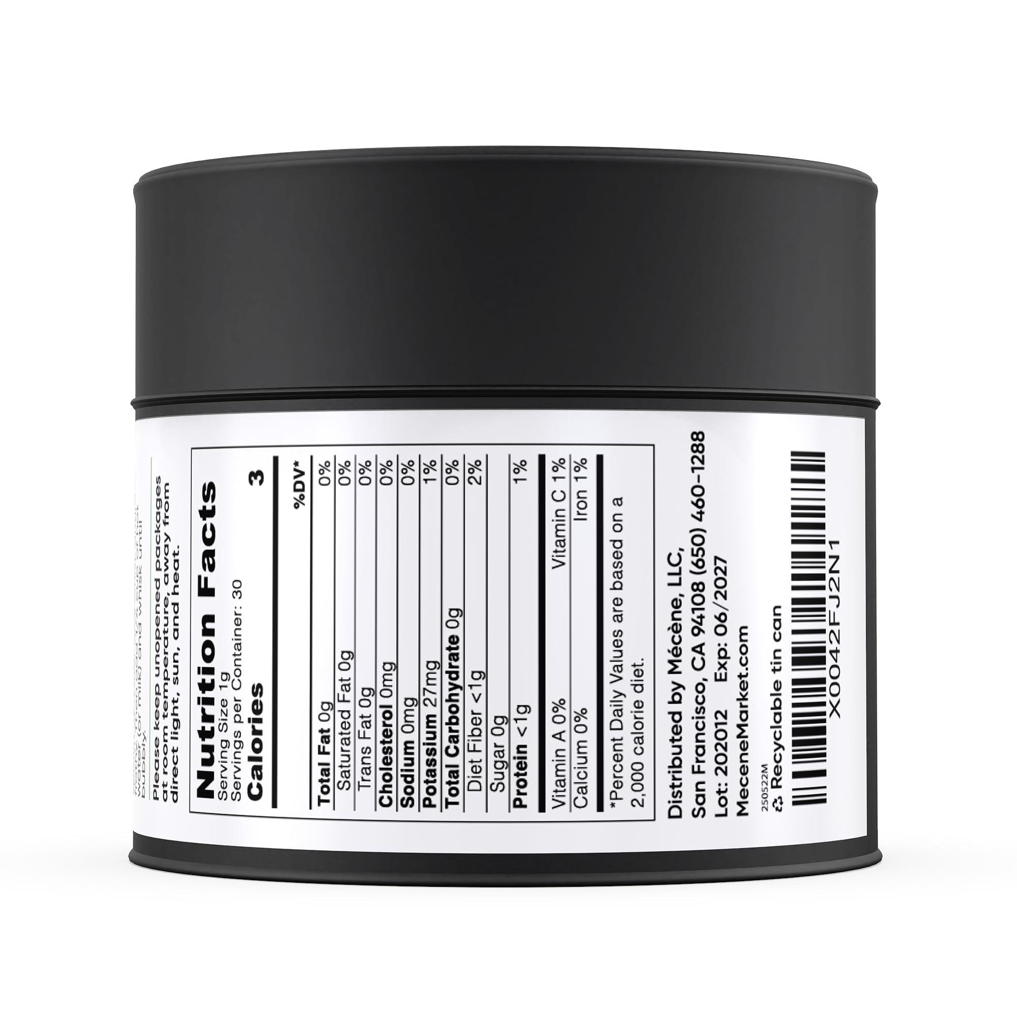 Mcne Organic Japanese Matcha Powder Green Tea - Hand-Picked, 1st Harvest, Ceremonial Grade Matcha Powdered Tea, and Stone Ground from Shizuoka, Japan (30g / 1.1oz)