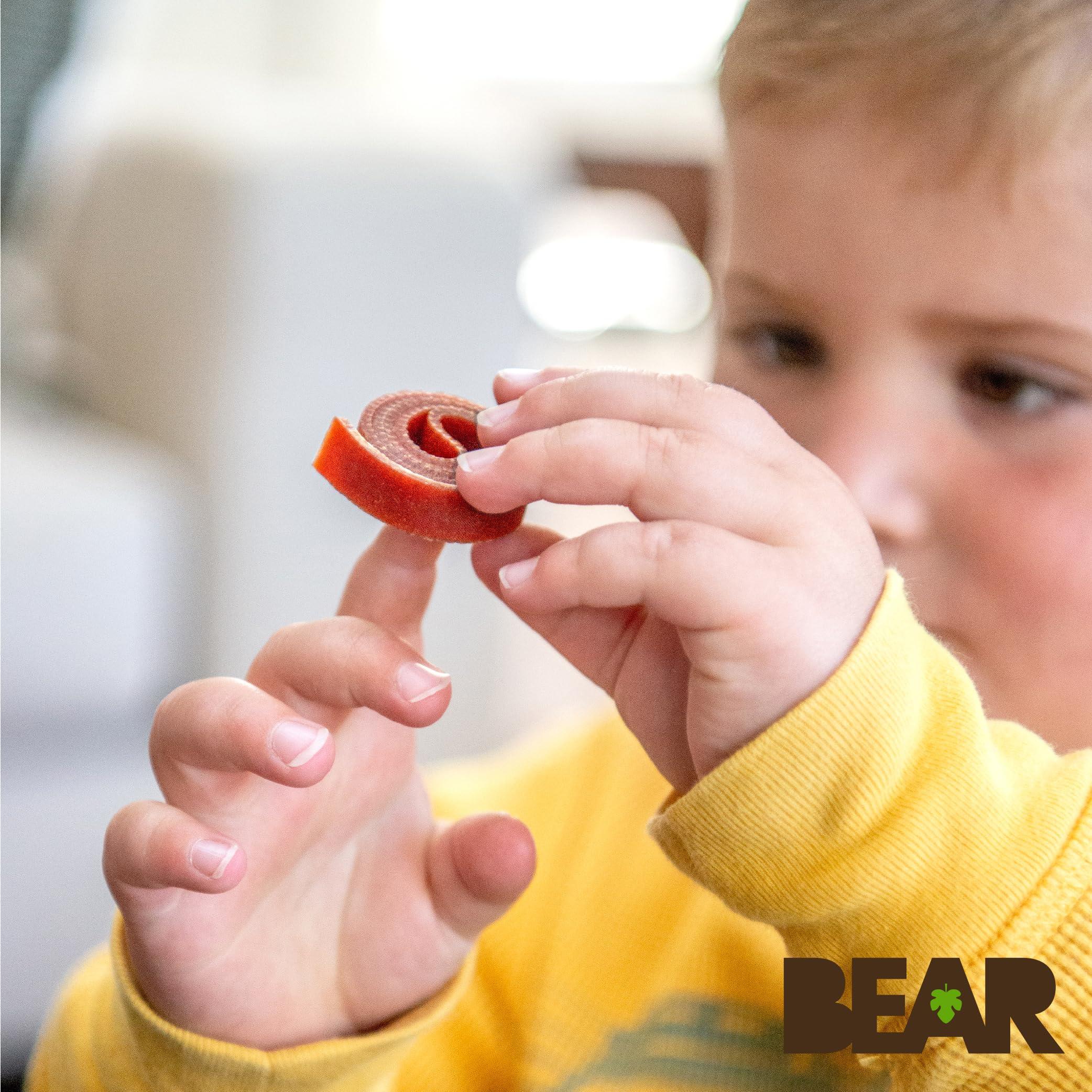 BEAR BEAR Sour - Real Fruit Yoyos - Strawberry-Apple - 0.7 Ounce (5 Count) - No added Sugar, All Natural, non GMO, Gluten Free, Vegan - Healthy on-the-go snack for kids & adults (Pack of 2)