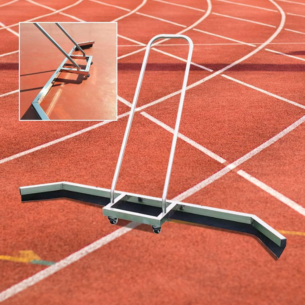 YIYIBYUS Tennis Court Squeegee Dew Broom, Heavy Duty Silver Water Pusher Stainless Steel Sweeper Tool Tennis Court Floor Surface Water Remover Tool