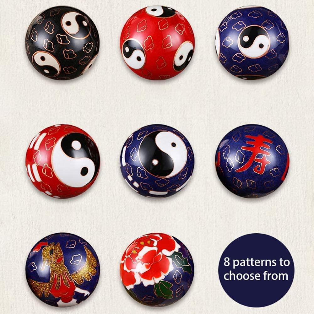 ENDBAG Meditation Balls for Hand Exercise Exercise Massage BallsBaoding Balls,Chinese Health Balls Baoding Balls Stress Relieve Hand Exercise Therapy Ball for Hand Therapy Stress Relief (50Mm)(Color:C)