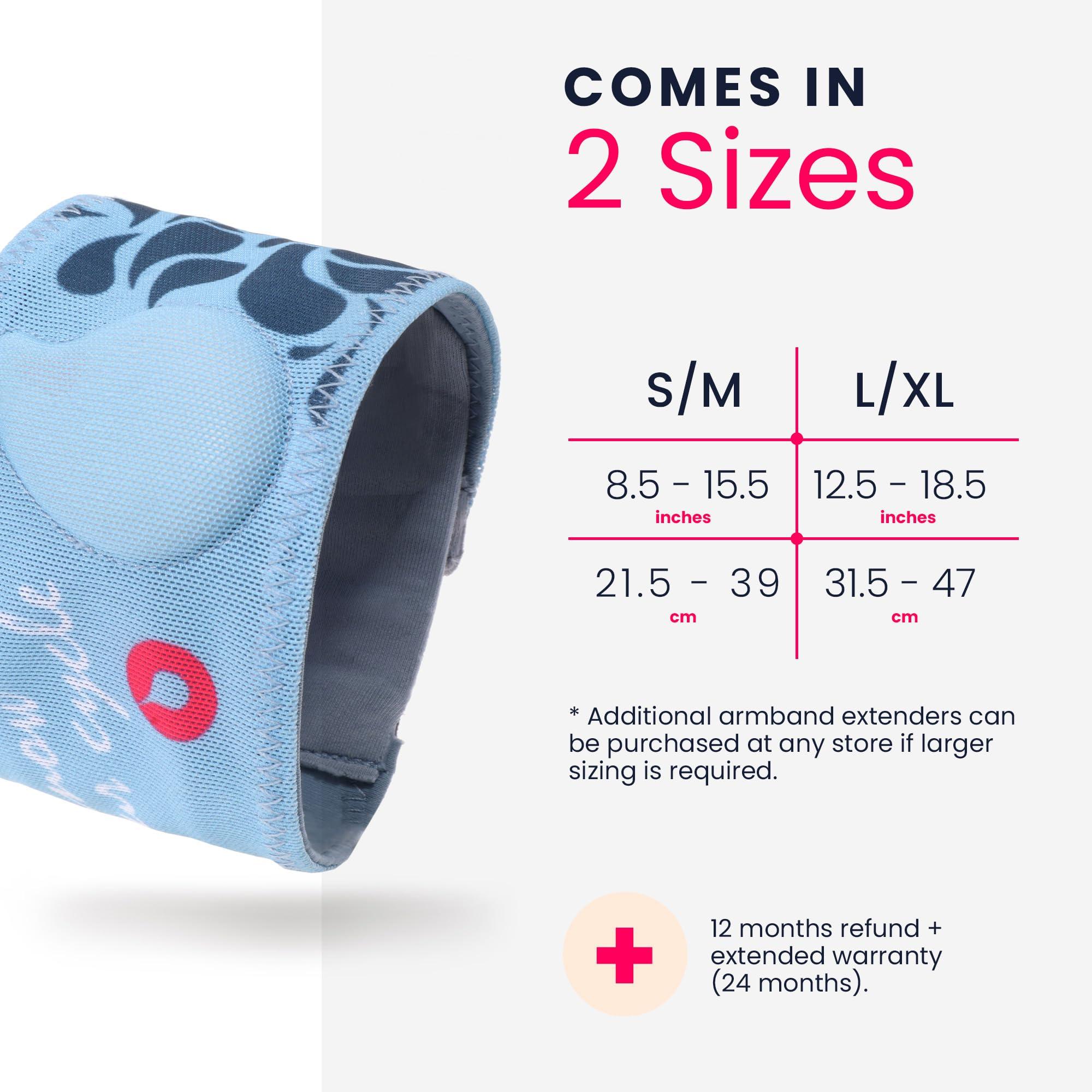 TEMPDROP Tempdrop Fertility and Ovulation Tracker –Wearable Basal Body Temperature (BBT) Monitoring Sensor and Fertility Charting App Includes Comfortable Armband (L/XL - 12.5-18.5 Inches)