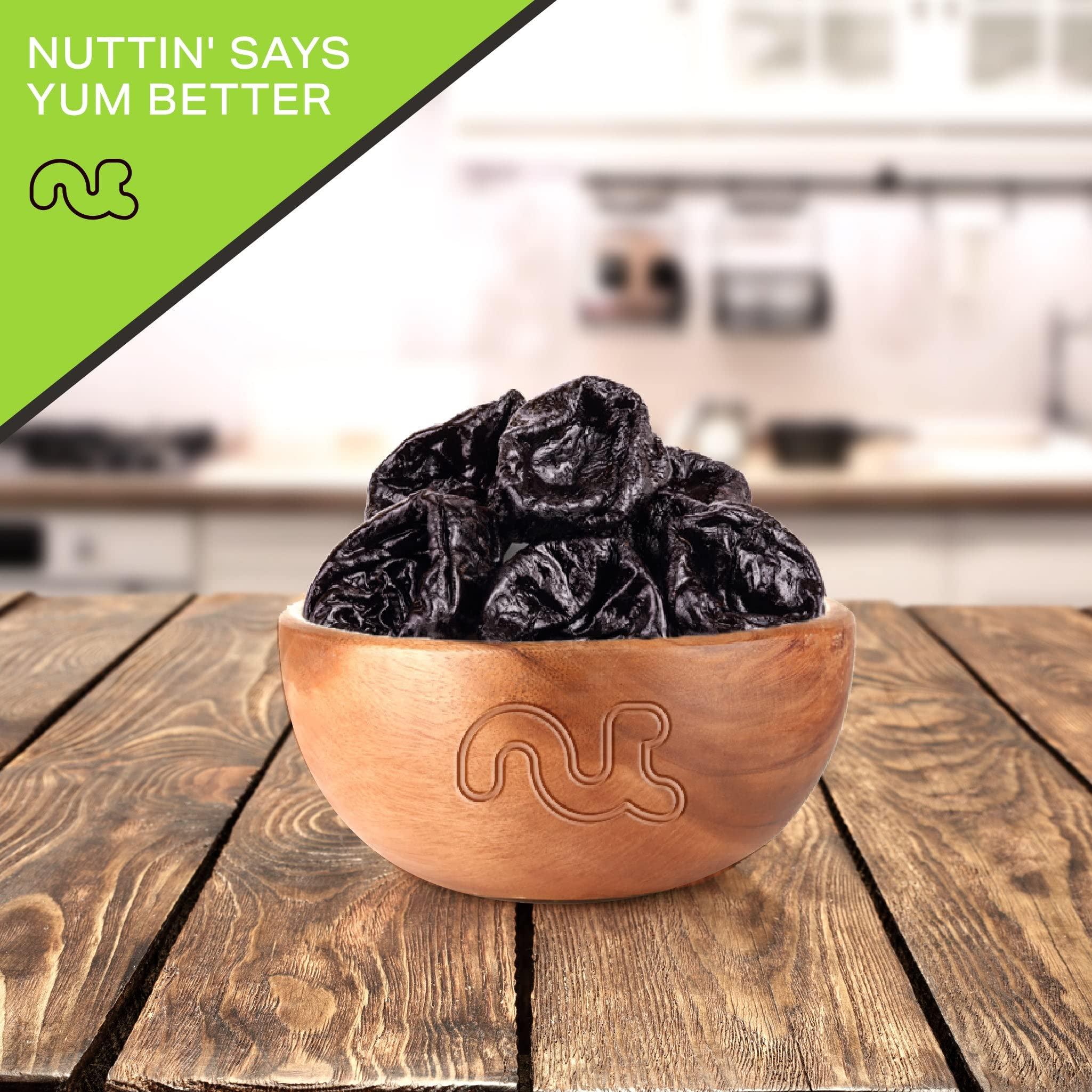 Nut Cravings NUT CRAVINGS Dry Fruits - Dried Prunes Pitted Unsweetened, Dry Plums No Sugar Added (48oz - 3 LB) Packed Fresh in Resealable Bag - Sweet Snack, Healthy Food, Naturally Grown, Vegan, Kosher Certified