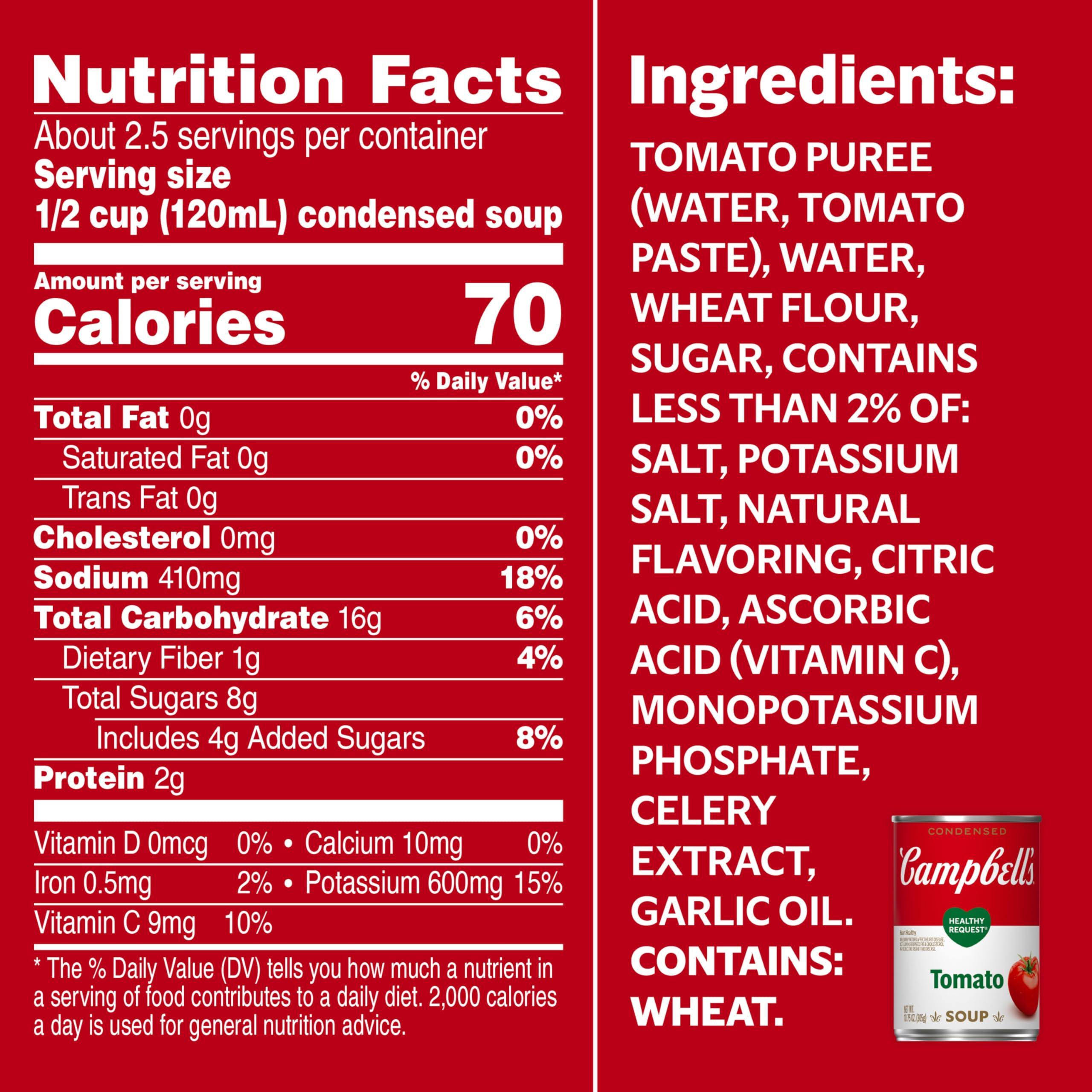 Campbell\'s Campbell\'s Condensed Healthy Request Tomato Soup, 10.75 Ounce Can (Pack of 4)