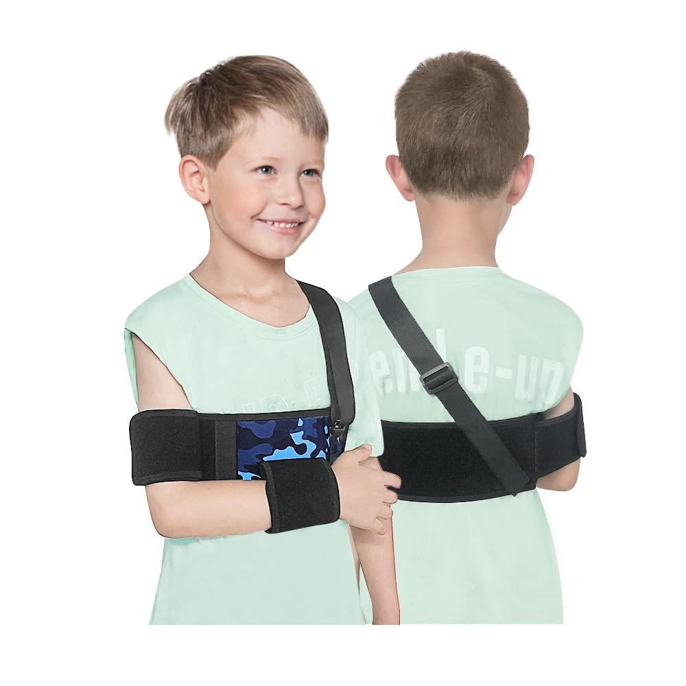 Mybow Mybow Kids Shoulder Immobilizer Sling | Child Arm Sling with Waist Strap for Broken Collarbone Clavicle & Shoulder Injury Arm Holder, Rotator Cuff Surgery Sling for Toddler Support Brace