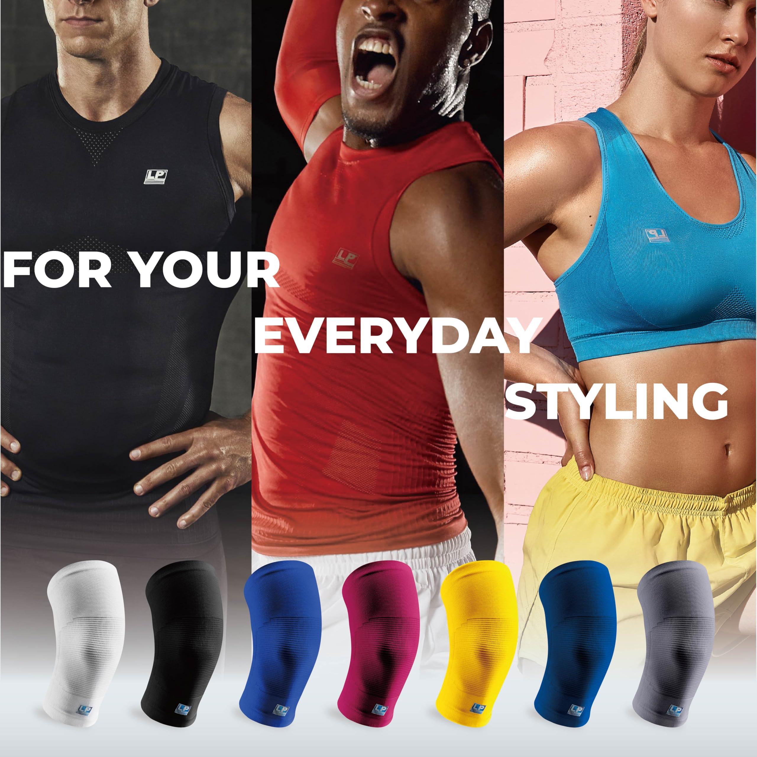 LP SUPPORT LP 647 Knee Brace For Arthritis Pain, Knee Pain Relief, Injury Recovery - Knee Sleeve For Weightlifting, Basketball, Hiking, Biking, Running, For Men Women (Yellow, XL, 1pcs)