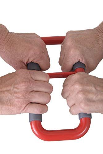 Able Life Comfortably Independent Able Life Handy Handle, Lift Assist Device for Elderly and Disabled, Patient Standing Aid for Handicapped, Red with Rubber Grip