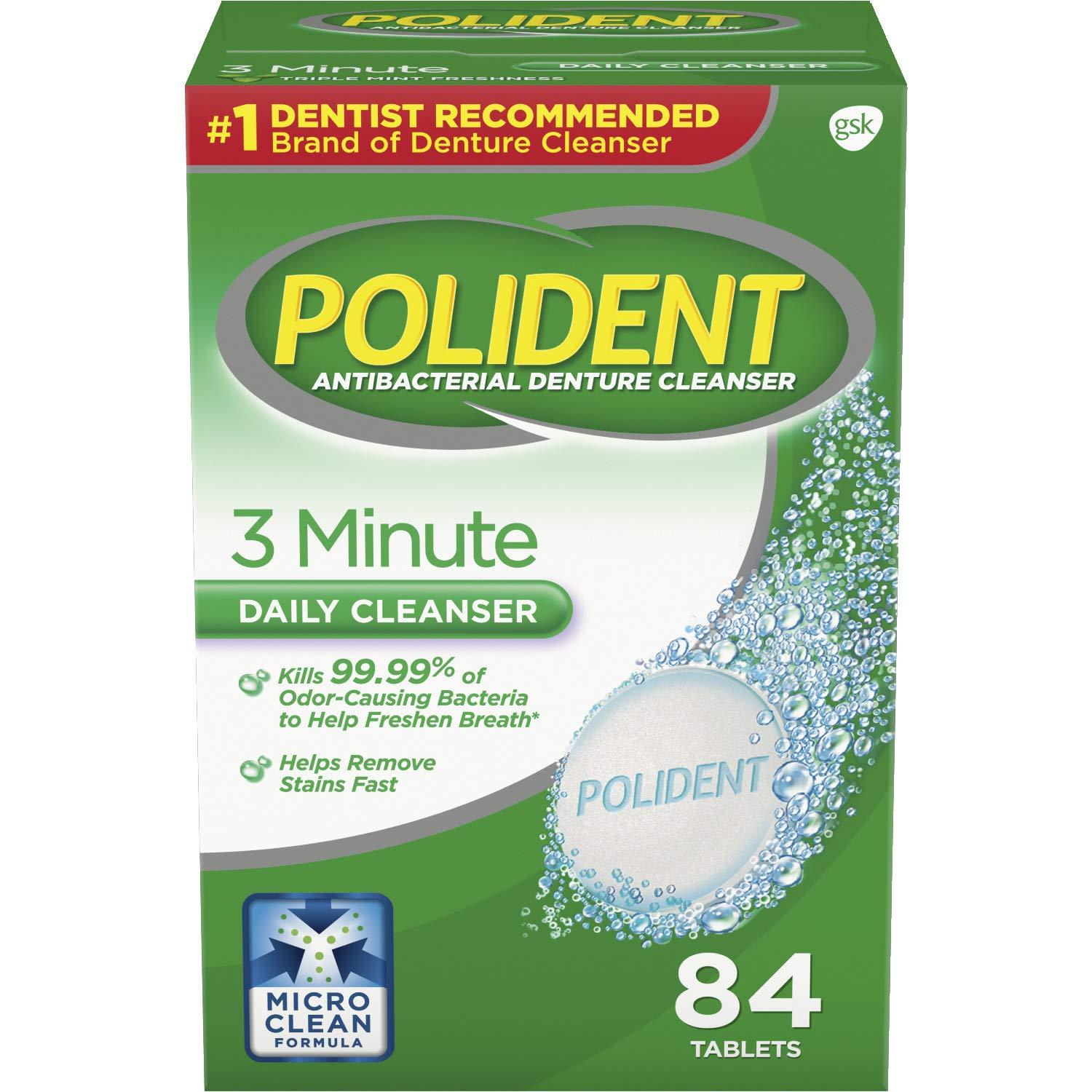 Polident Polident 3 Minute Denture Cleanser Tablets - 84 Count