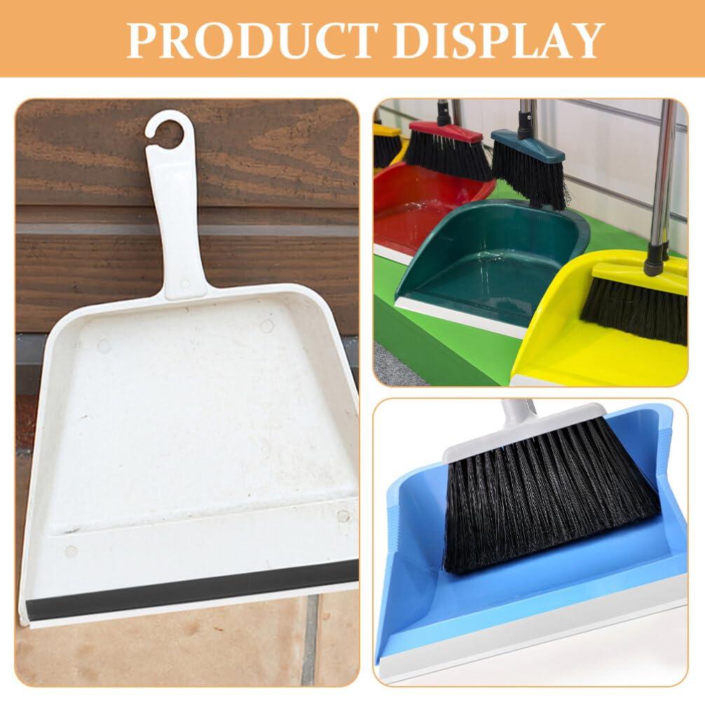 Gatuida Gatuida Plastic Strip Replacement for Dustpan, 8Pcs 26cm Dustpans Edge Bar Dust Pan Inlet Soft Pressing Strips Garbage Shovel Closing Edges Straps Dustpan Accessories Gray Black