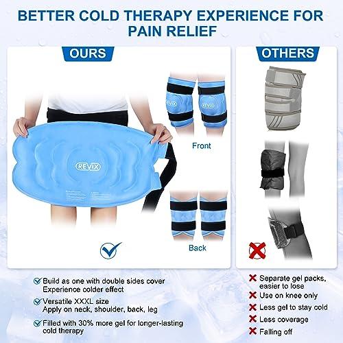 REVIX REVIX Ice Pack for Knee Pain Relief, Reusable Gel Ice Wrap for Injuries