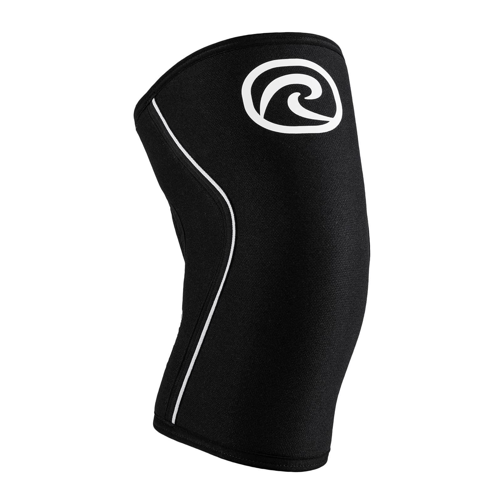 Rehband Rehband Rx Knee Sleeve Power Max, 1 piece, knee support 7mm neoprene, strongman, heavy lifting, longest knee sleeve, Colour:Black, Size:XS