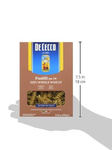 De Cecco De Cecco Whole Wheat Pasta, Fusilli, 13.25 Ounce (Pack of 12) (VIP1034)
