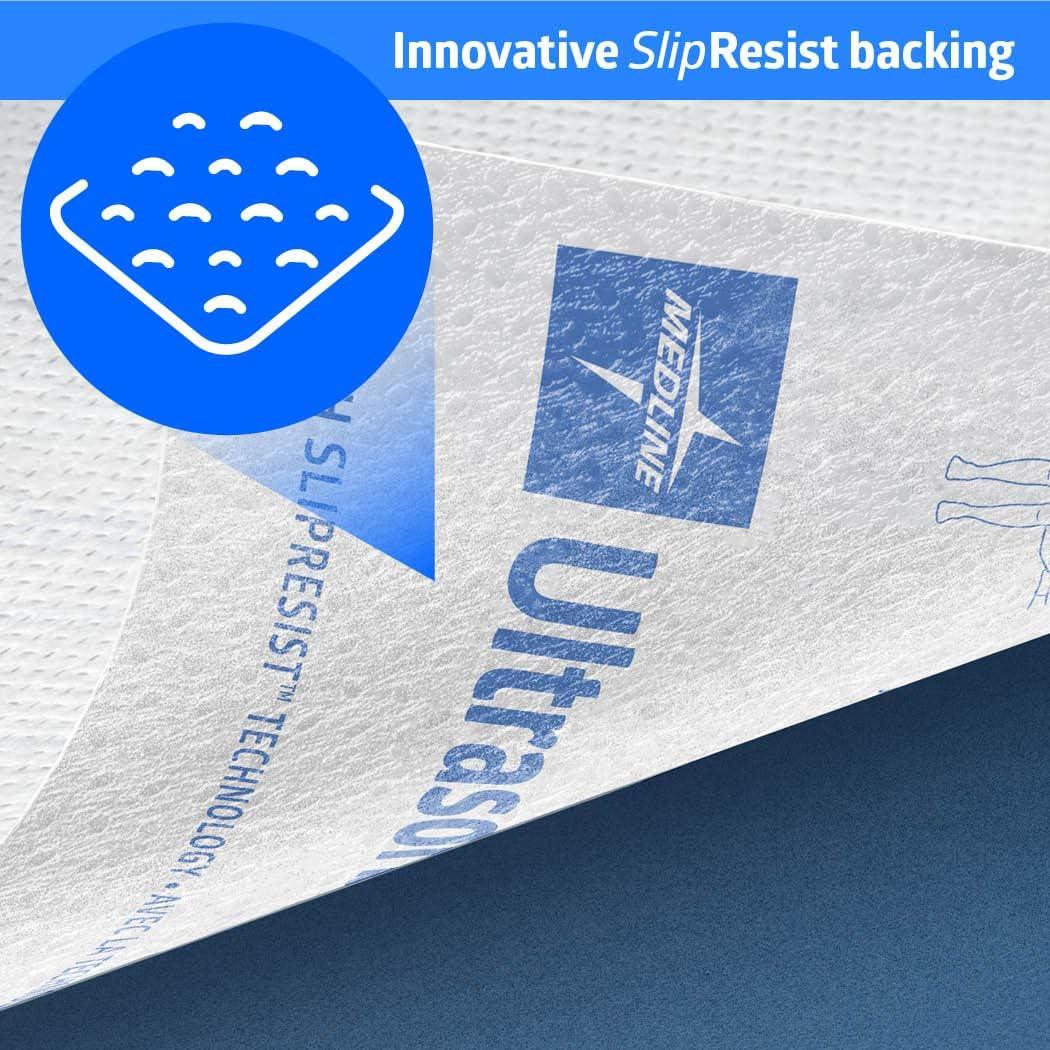 Medline Medline Ultrasorbs Drypads with SlipResist Technology, 30\" x 36\", 5 Count, Super Absorbent Disposable Bed Pads, Incontinence Bed Pads, Adult Bed Pads, 10x More Absorbent, Chucks For Adults, Elderly