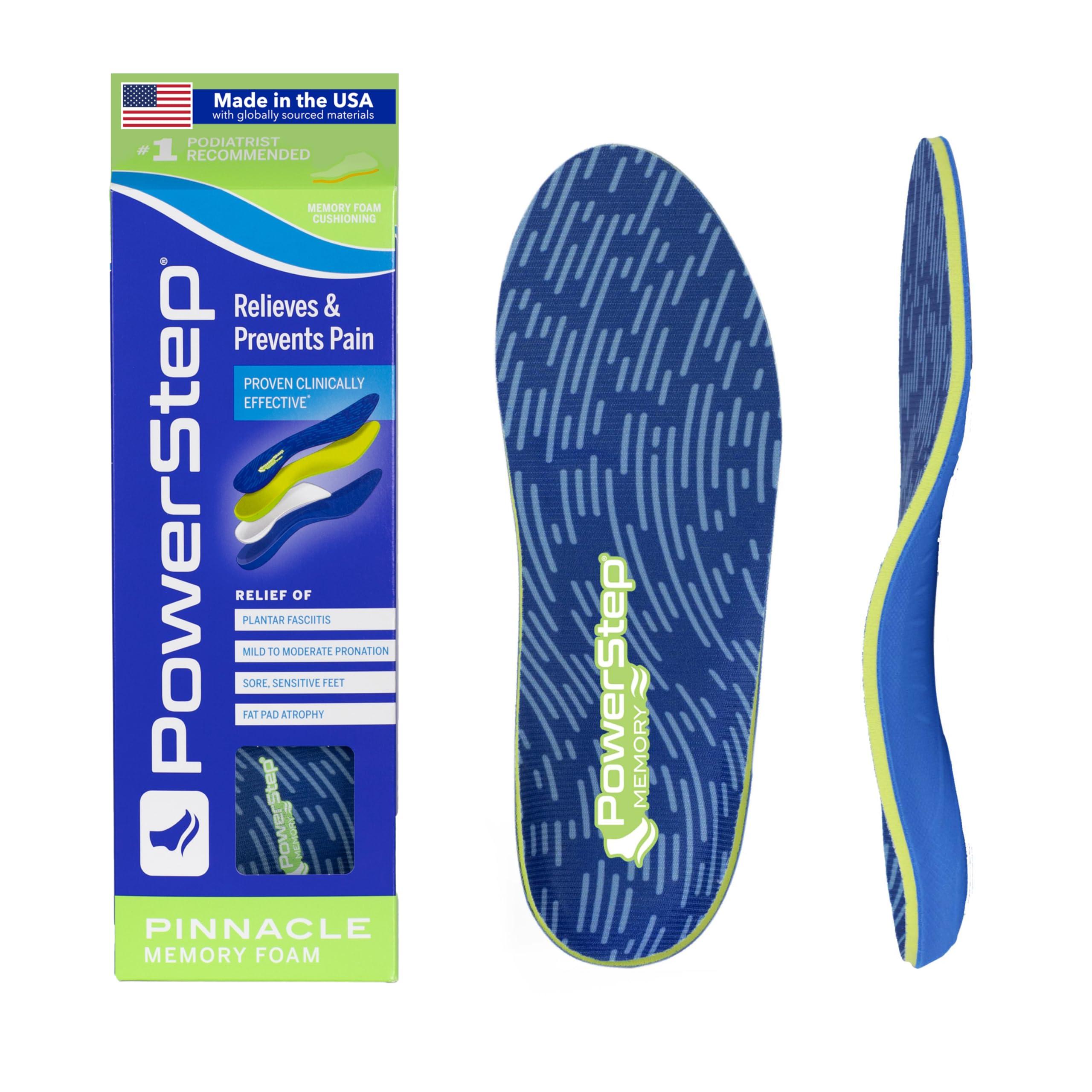 Powerstep Powerstep Unisex Adult Memory Foam Insoles, Blue/Green, Men\'s 5-5.5 / Women\'s 7-7.5