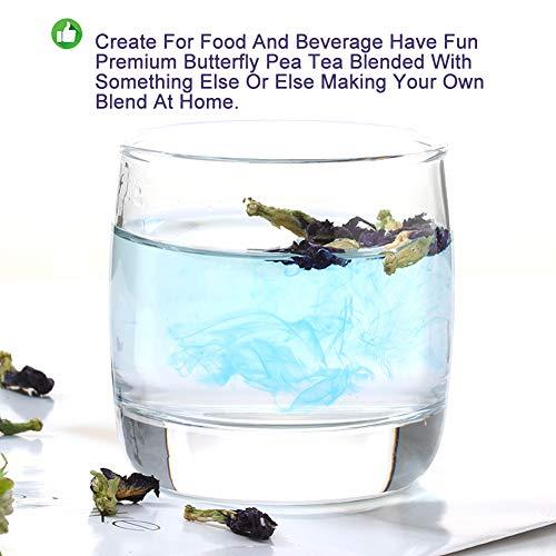 Plant Gift Plant Gift Dried Blue Butterfly Pea Flowers Tea, (Clitoria Ternatea) Edible Flowers, Dragon Pea Flower, Butterflies Tea Recipes Food Coloring 40G/1.41oz