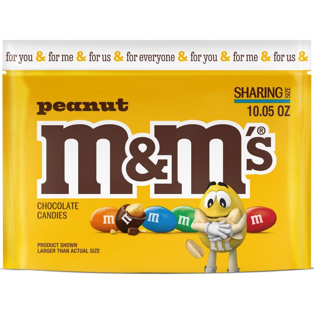 M&M\'S M&M\'S Peanut Milk Chocolate, Sharing Size, 10.05 oz Resealable Bag