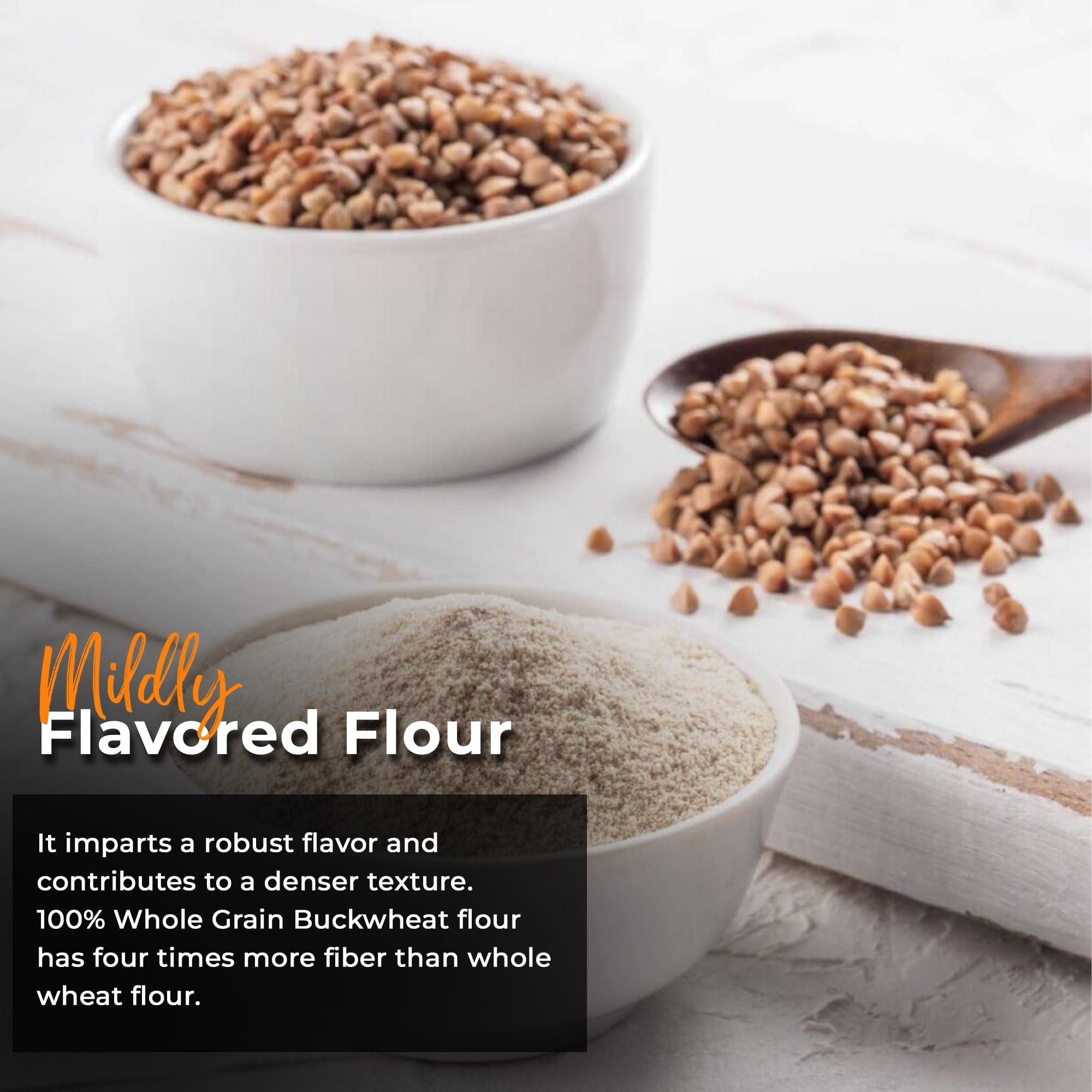 NY Spice Shop NY SPICE SHOP Buckwheat Flour - Kuttu Ka Atta - Finely Ground Raw Buckwheat Groats, Natural Fiber Source with High Protien Source, Diet Friendly 3 Pound