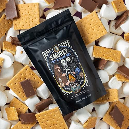 Bones Coffee Company Bones Coffee Company NEW Flavors! Favorite Flavors Sample Pack | 4 oz Pack of 5 Assorted Whole Coffee Beans | Low Acid Medium Roast Gourmet Coffee Beverages (Whole Bean)