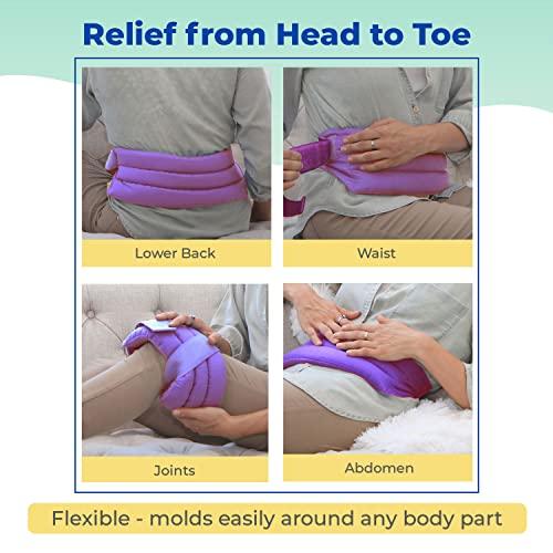 MY HEATING PAD Microwavable Heating Pads for Lower Back and Menstrual Cramps - Moist Microwave Heating Pads for Muscles and Joints - Natural Microwave Hot Packs Heat Pads for Lower Back Pain - 2 Packs Purple