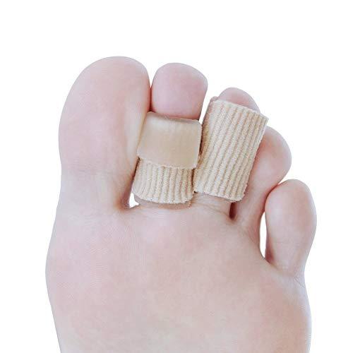 Sohler SOHLER 6 Packs Closed Toe Caps Finger Covers Sleeve Protectors, Elastic Fabric Lined with Soft Gel (Large 1"x 2-1/2")