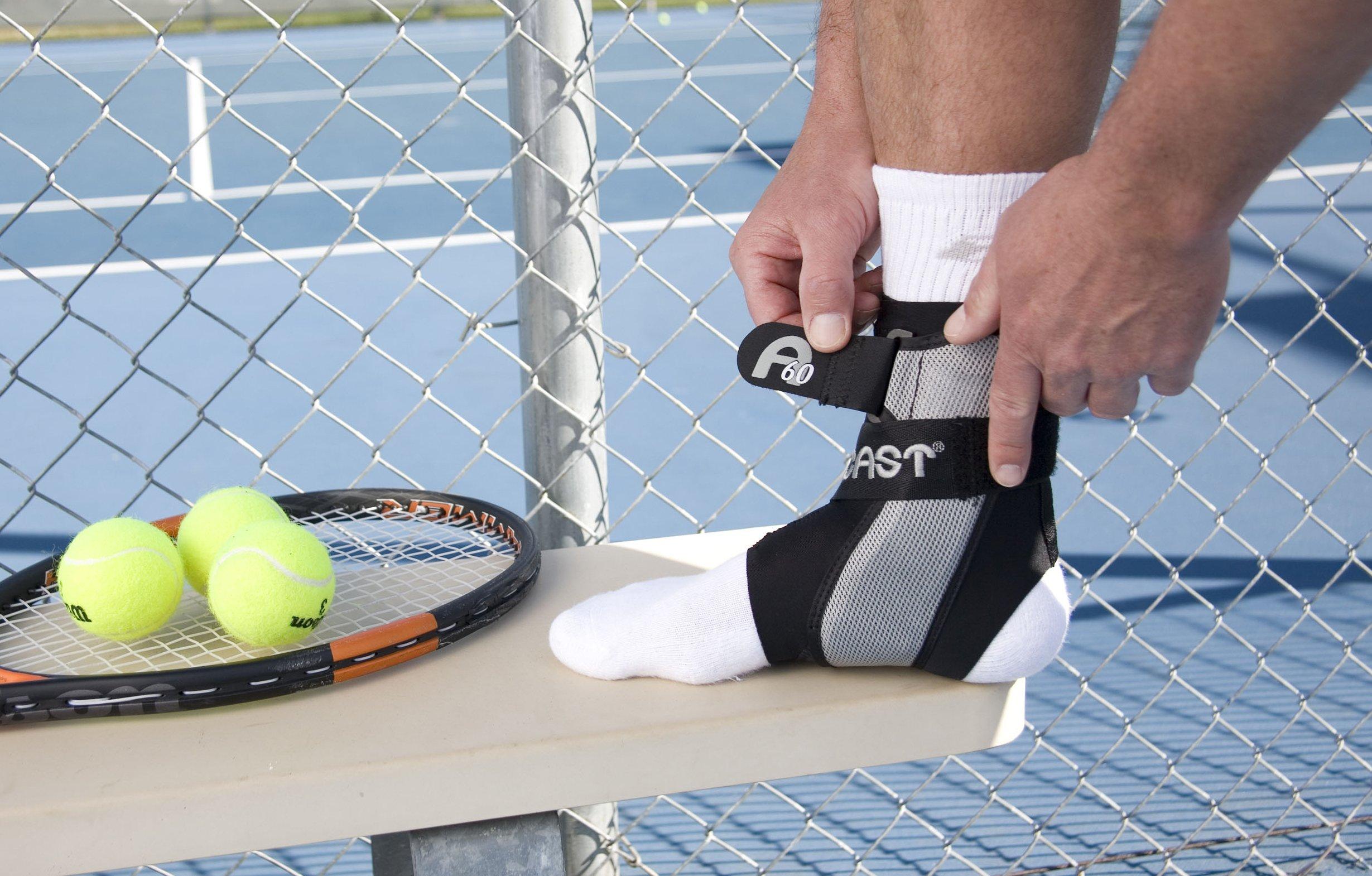 Aircast Aircast A60 Ankle Support Brace, Right Foot, White, Medium (Shoe Size: Men's 7.5-11.5 / Women's 9-13)